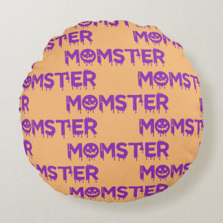 Momster Purple Version Round Pillow