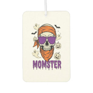 Momster skull Funny Halloween Mom Air Freshener