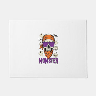 Momster skull Funny Halloween Mom Doormat
