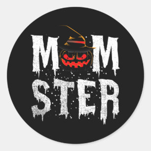 Momster T-Shirt Funny Mom Halloween Costume Classic Round Sticker