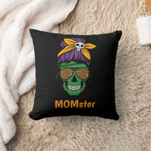 MOMster Throw Pillow