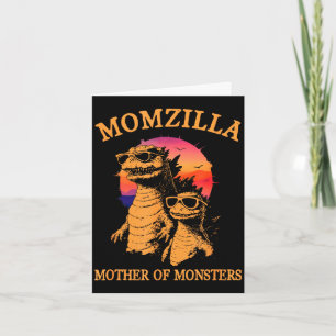 Momzilla mother of monsters retro mama funny card