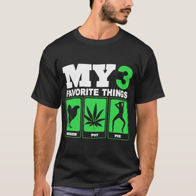 Mon 3 T-shirts préférés de mauvaise herbe de pâté (Devant)