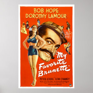 "Mon affiche de film vintage préférée de brune" -