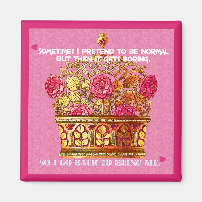 Mon aimant floral de la Couronne (Devant)