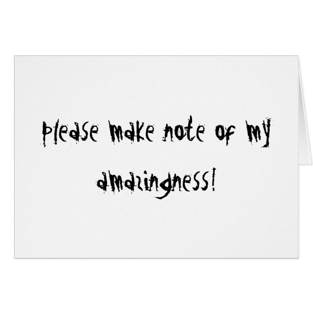 "Mon Amazingness " (Devant horizontal)