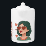 Mon Amour<br><div class="desc">This design offers a simple but French-style romantic way to say "my love" - "mon amour". It features an illustration of a woman with hearts and a customizable default "mon amour" text.</div>