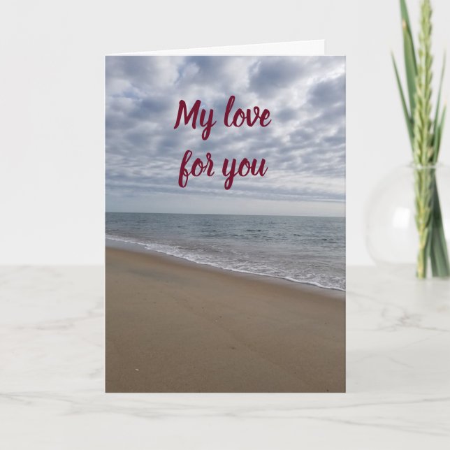 ***MON AMOUR EST PLUS PROFOND QUE LA CARTE D'AMOUR (Devant)