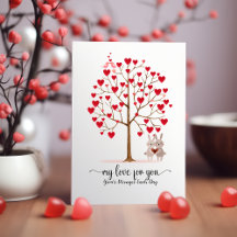 Mon amour grandit - Carte de la Saint-Valentin Arb