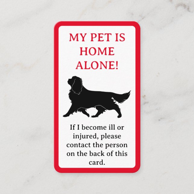 Mon animal de compagnie, Chien est la carte indivi (Devant)
