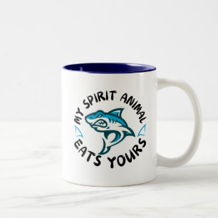 mon animal d'esprit mange votre requin requin mug