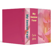 Mon année scolaire de rose de rose de classeurs de