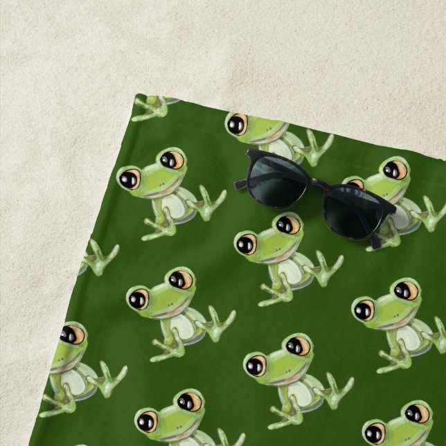 Mon autre Serviette de plage d'ami de grenouille v (En situation)