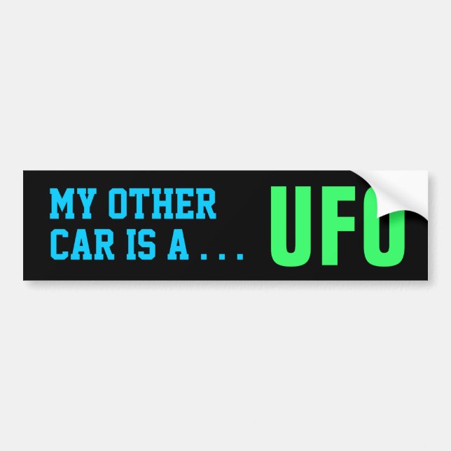 MON AUTRE VOITURE - autocollant de pare-chocs UFO (Devant)