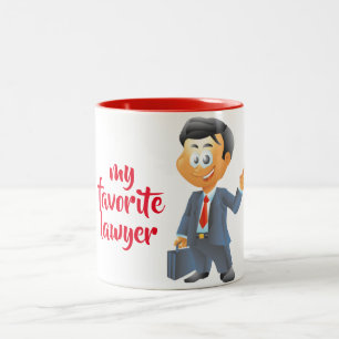 ***MON AVOCAT PRÉFÉRÉ*** MUG DE CAFÉ À DEUX TONS
