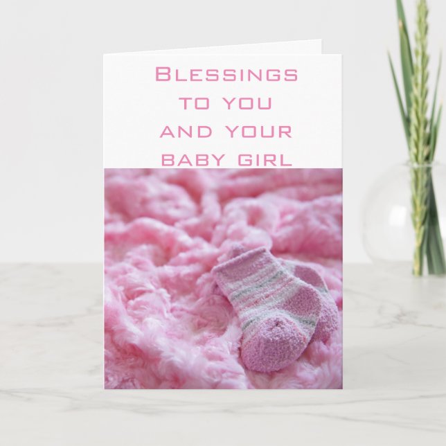 Mon baby shower fille de collection de cartes de v (Devant)