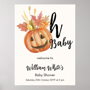 Mon bébé ! Affiche de bienvenue du congé Citrouill