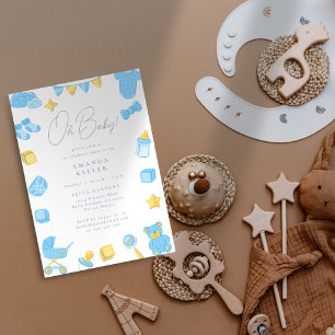 Mon bébé ! Invitation au Baby shower minimaliste b