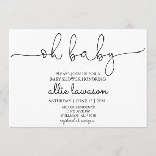 Mon bébé Invitation Baby shower