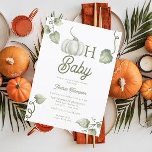 Mon bébé Invitation citrouille Baby shower