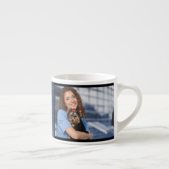 Mon besoin café et ma photo de chien Coupe Mug (Droite)