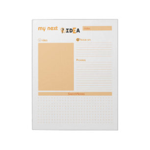 Mon Bloc-notes orange d'idée suivante