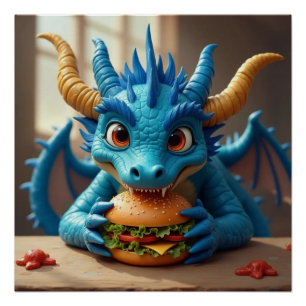 Mon Burger ! Affiche Dragon Tea Time