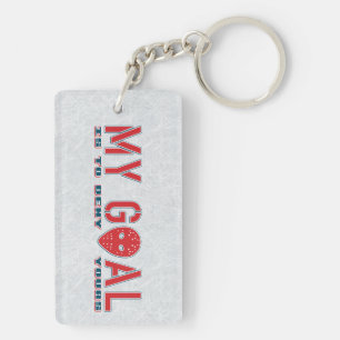 Mon but, porte - clé de masque de gardien de but