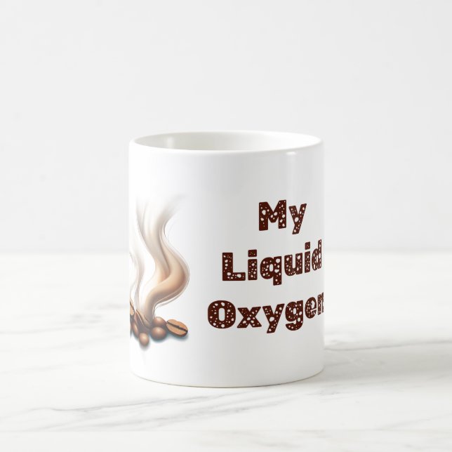 Mon café en oxygène liquide Mug (Centre)