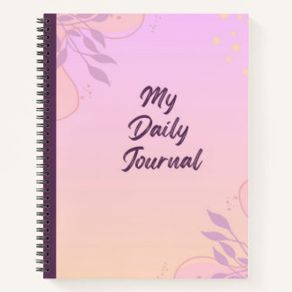 Mon cahier journalier à reliure spirale