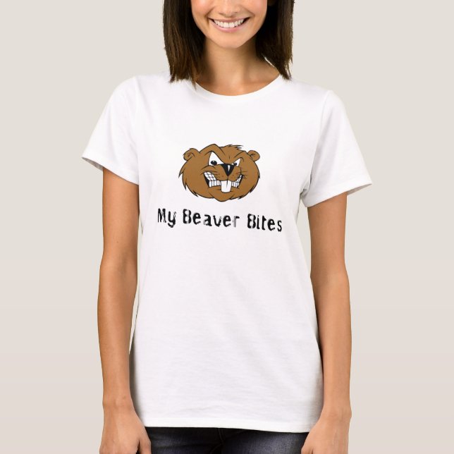 Mon castor mord le T-shirt (Devant)