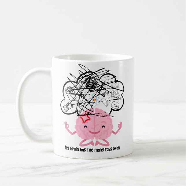 Mon Cerveau A Trop De Onglets Ouverts - Mug Motiva (Gauche)