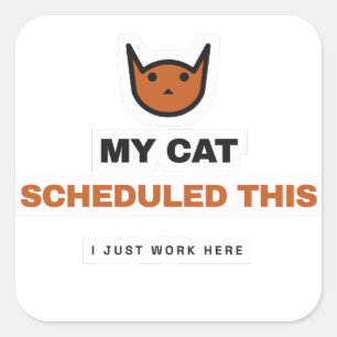 Mon chat a programmé cet autocollant de chat drôle