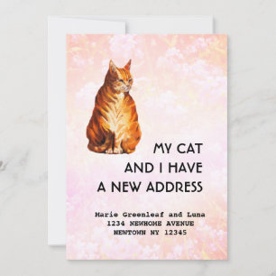 Mon chat et moi avons déménagé Faire-part