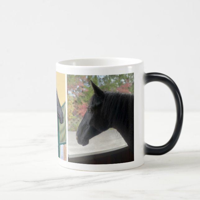 "Mon cheval me manque" Mug personnalisé avec photo (Droite)
