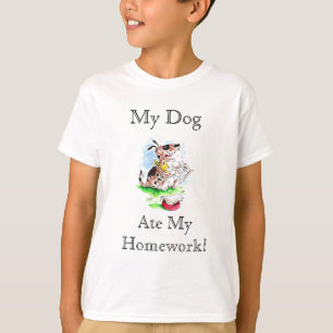 Mon chien, a mangé mon T-shirt de travail