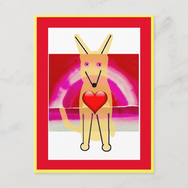 Mon chien Buddy et Cœur, Carte postale (Devant)