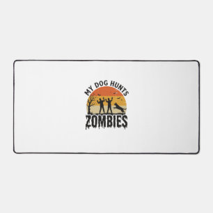 Mon chien chasse les zombies Vintage Halloween Art