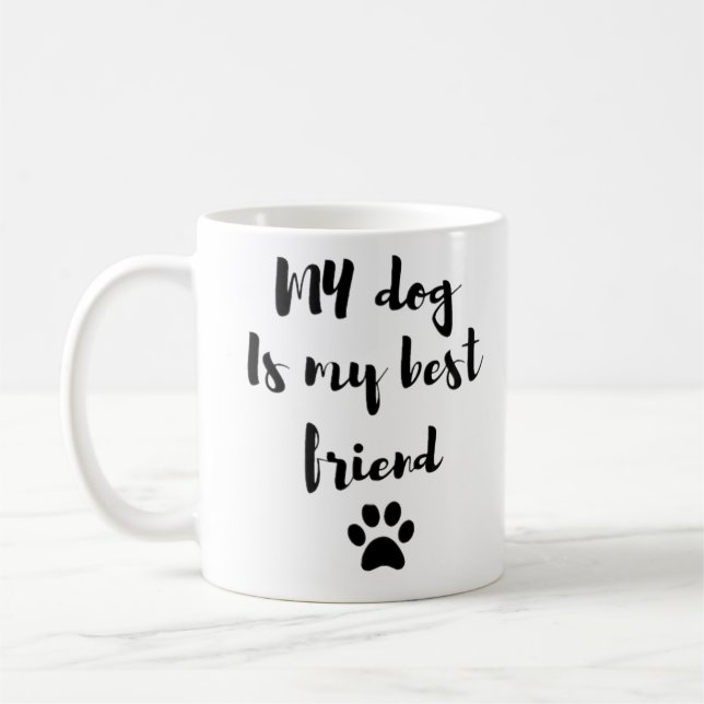Mon Chien Est Ma Meilleure Mug D'Ami - Mignonne Ca (Gauche)