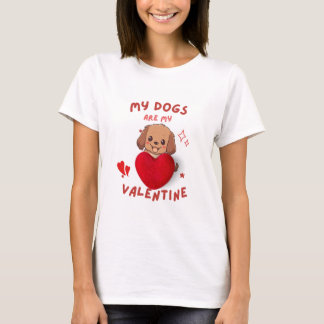 Mon chien est ma valentine - mignon T-shirt amoure