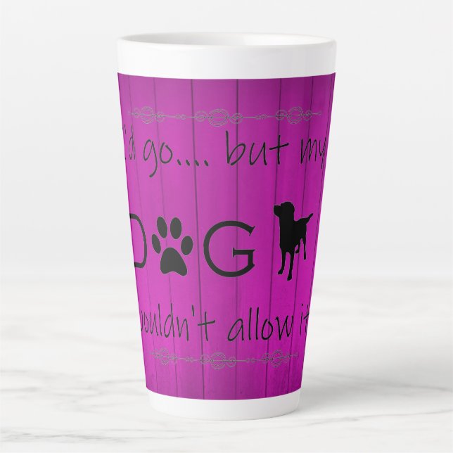 Mon chien ne le laisserait pas Latte Mug - Violet (Devant)
