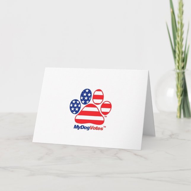 Mon chien vote la carte de voeux des Etats-Unis (Devant)