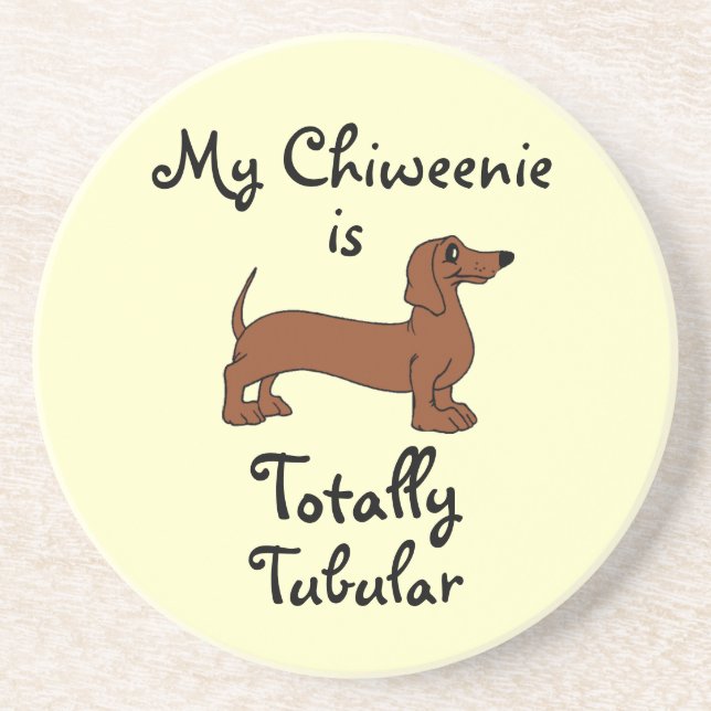 Mon Chiweenie est les dessous de verre totalement (Devant)