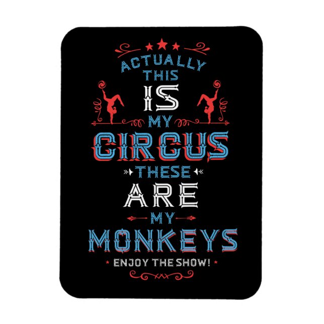 Mon cirque Mon Magnet de singes (Vertical)