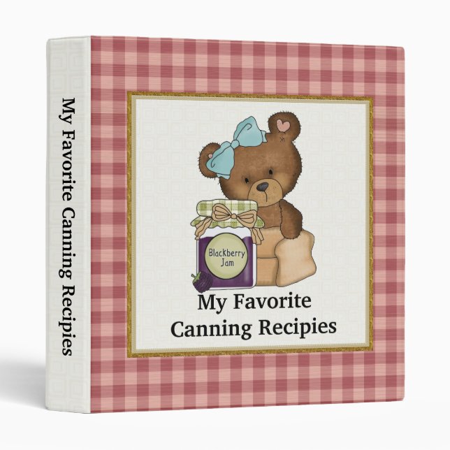 Mon Classeur de recettes de canne favorites (Devant/Côté)