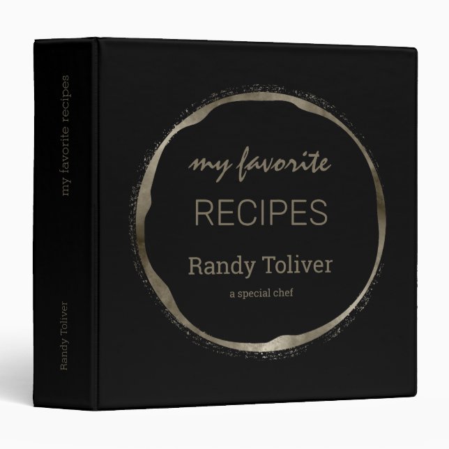 Mon Classeur de recettes favorites (Devant/Côté)