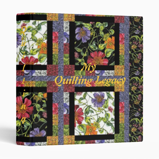 Mon classeur d'héritage de patchwork (Devant/Côté)