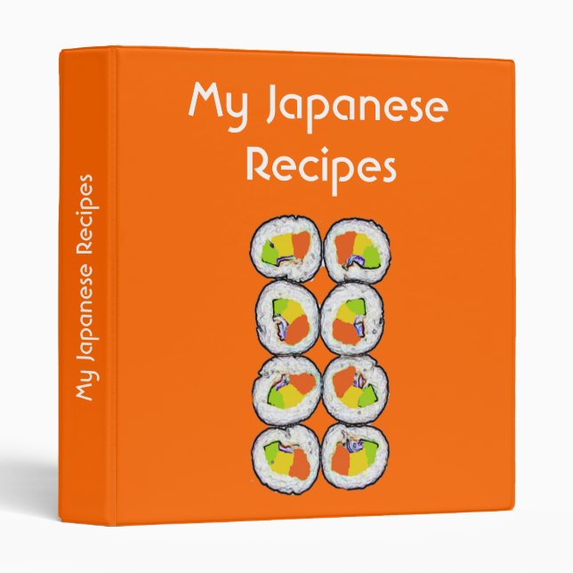 Mon classeur japonais de recettes (Devant/Côté)