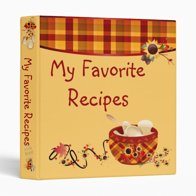 Mon classeur préféré de recette (Devant/Côté)