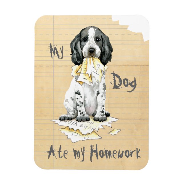 Mon Cocker Anglais A Mangé Mon Magnet De Travail À (Vertical)